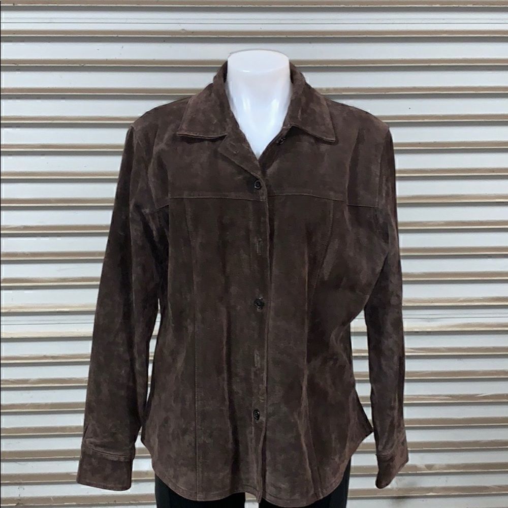 AMI brown suede top button up - Picture 3 of 7